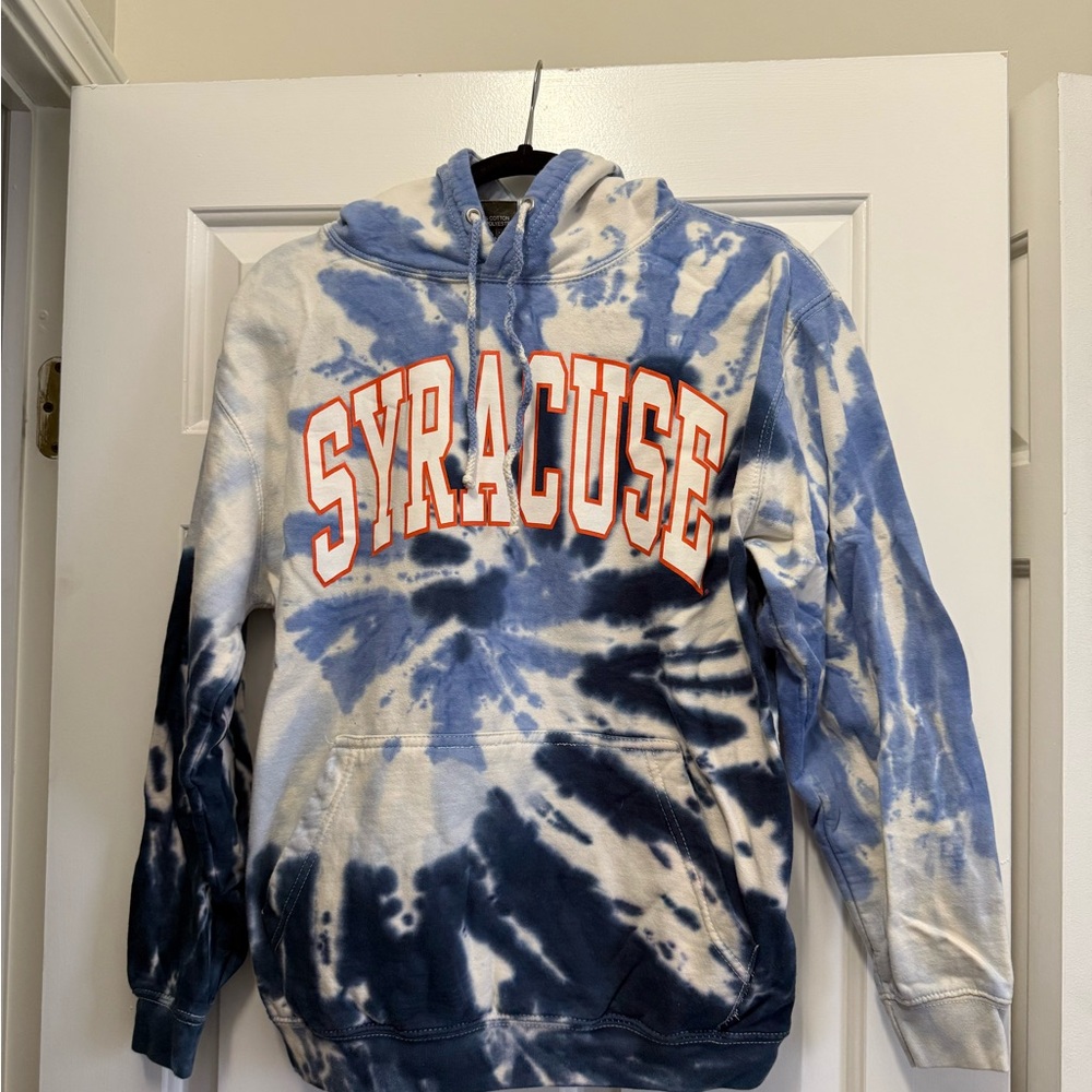 Syracuse Tie-Dye Hoodie - Blue and White